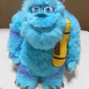 EXCELLENT DISNEY MONSTERS INC. GLOWING BEDTIME SULLEY PLUSH 14" TALKS LIGHTS UP